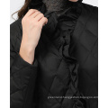 women short winter jacket Recycled polyester light weight padded jacket with ruffles